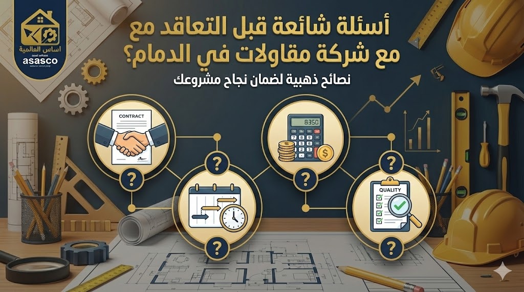 أسئلة شائعة قبل التعاقد مع شركة مقاولات في الدمام